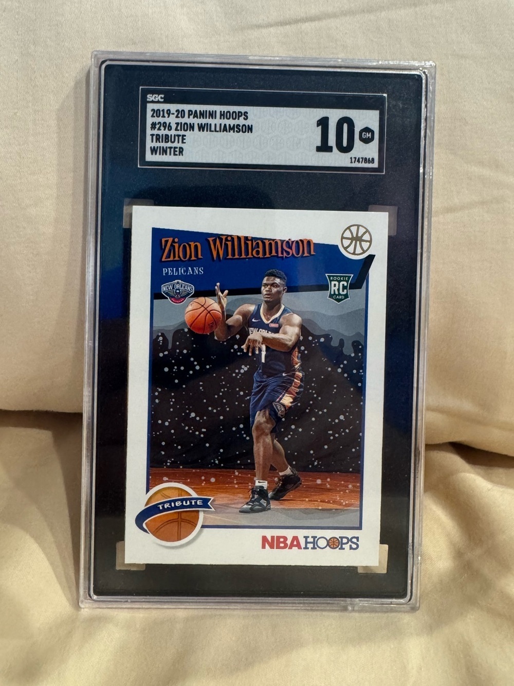 🔥 2019 Zion Williamson Panini NBA Hoops Tribute Winner Rookie Card SGC 10